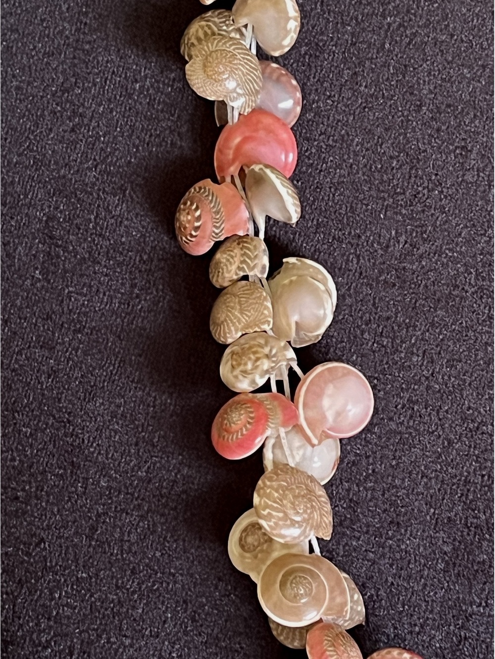 Handcrafted Multi-Color Shell Bead Necklace - Picture 6 of 8